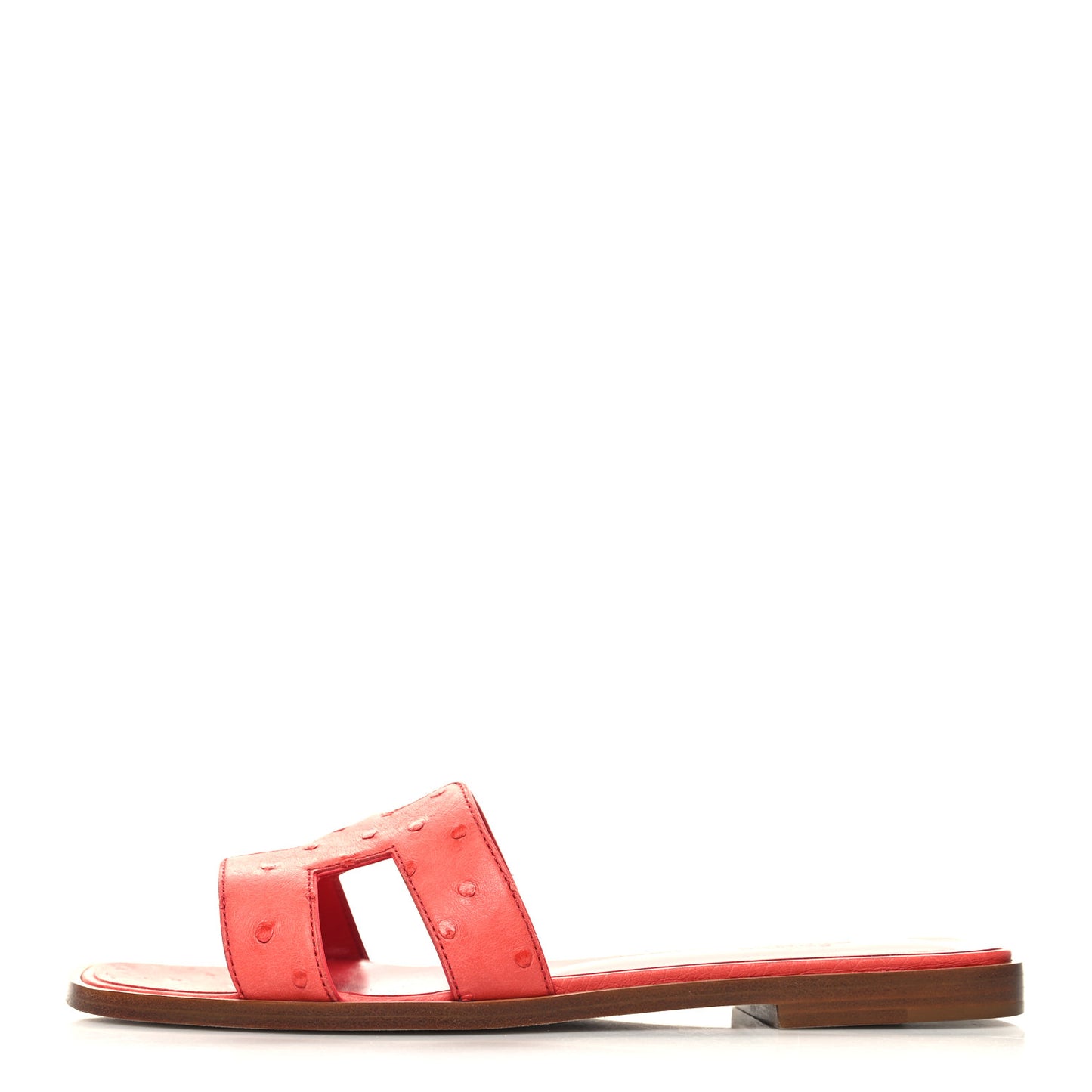Ostrich Oran Sandals 37.5 Rouge Corail