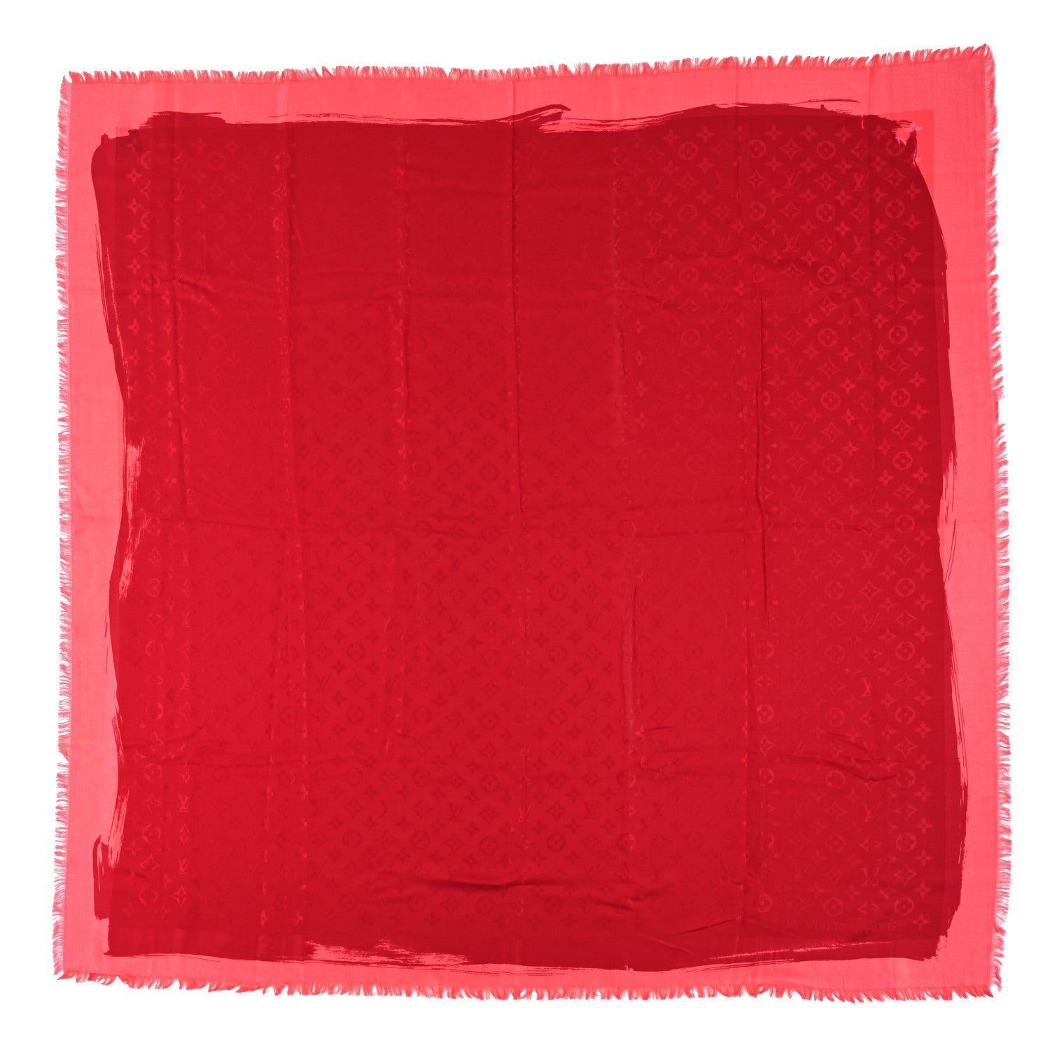 Louis Vuitton Silk Wool Monogram Arty Shawl Pink 1 of 3
