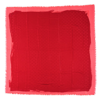 Louis Vuitton Silk Wool Monogram Arty Shawl Pink 1 of 3