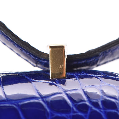 Hermes Shiny Alligator Constance 18 Bleu Electrique 18 of 18