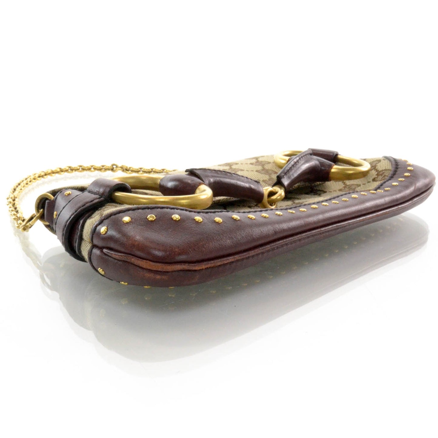Monogram Studded Horsebit Clutch