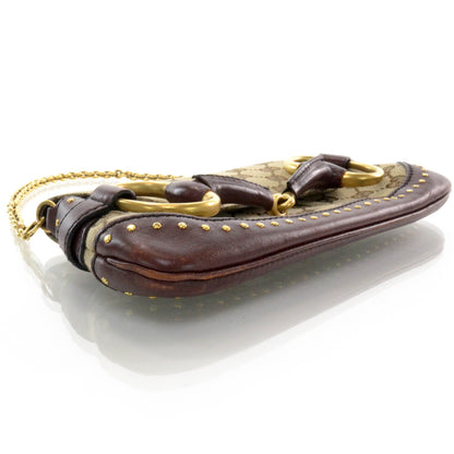 Gucci Monogram Studded Horsebit Clutch 4 of 8