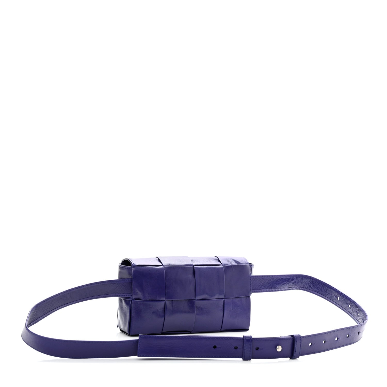 Bottega Veneta Paper Calfskin Intrecciato Cassette Belt Bag Purple 3 of 11