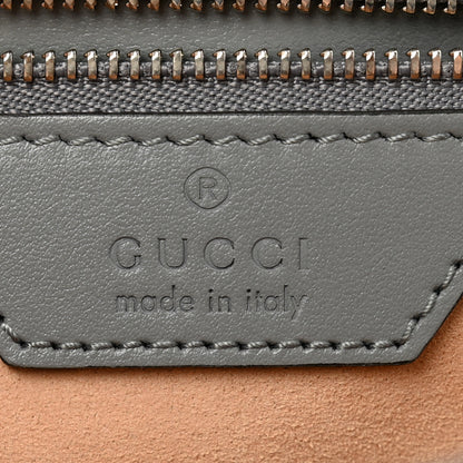 Gucci Calfskin Matelasse Aria Small GG Marmont Shoulder Bag Deep Grey 6 of 10