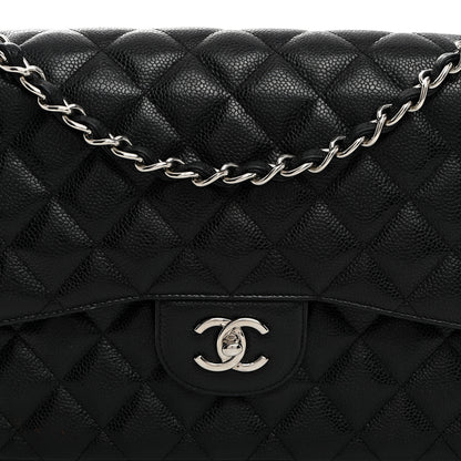 Chanel Caviar Quilted Jumbo Double Flap Black 8 of 10