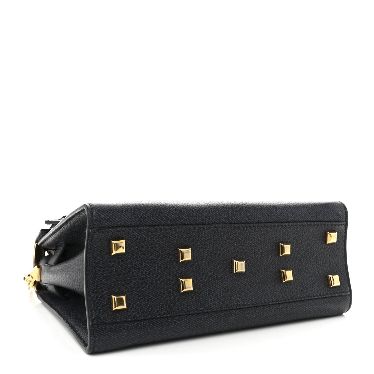 Valentino Garavani Grainy Calfskin Small My Rockstud Frame Bag Deep Denim 4 of 9