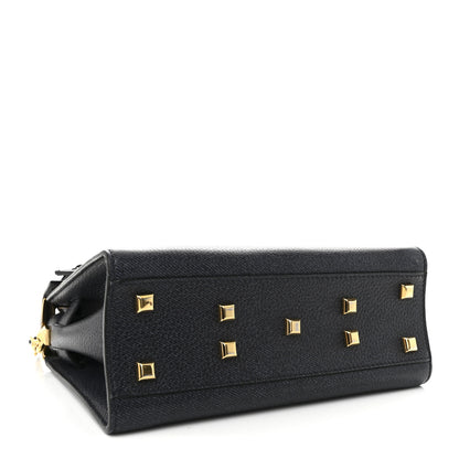 Valentino Garavani Grainy Calfskin Small My Rockstud Frame Bag Deep Denim 4 of 9