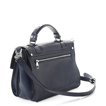 Proenza Schouler Grained Calfskin Medium PS1+ Satchel Indigo 3 of 7