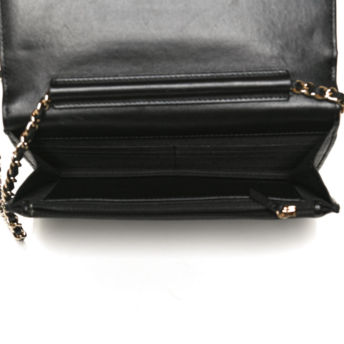 Lambskin Quilted All About Chanel Wallet On Chain WOC Black