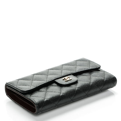 Chanel Caviar Quilted Large Flap Wallet Black 4 of 8