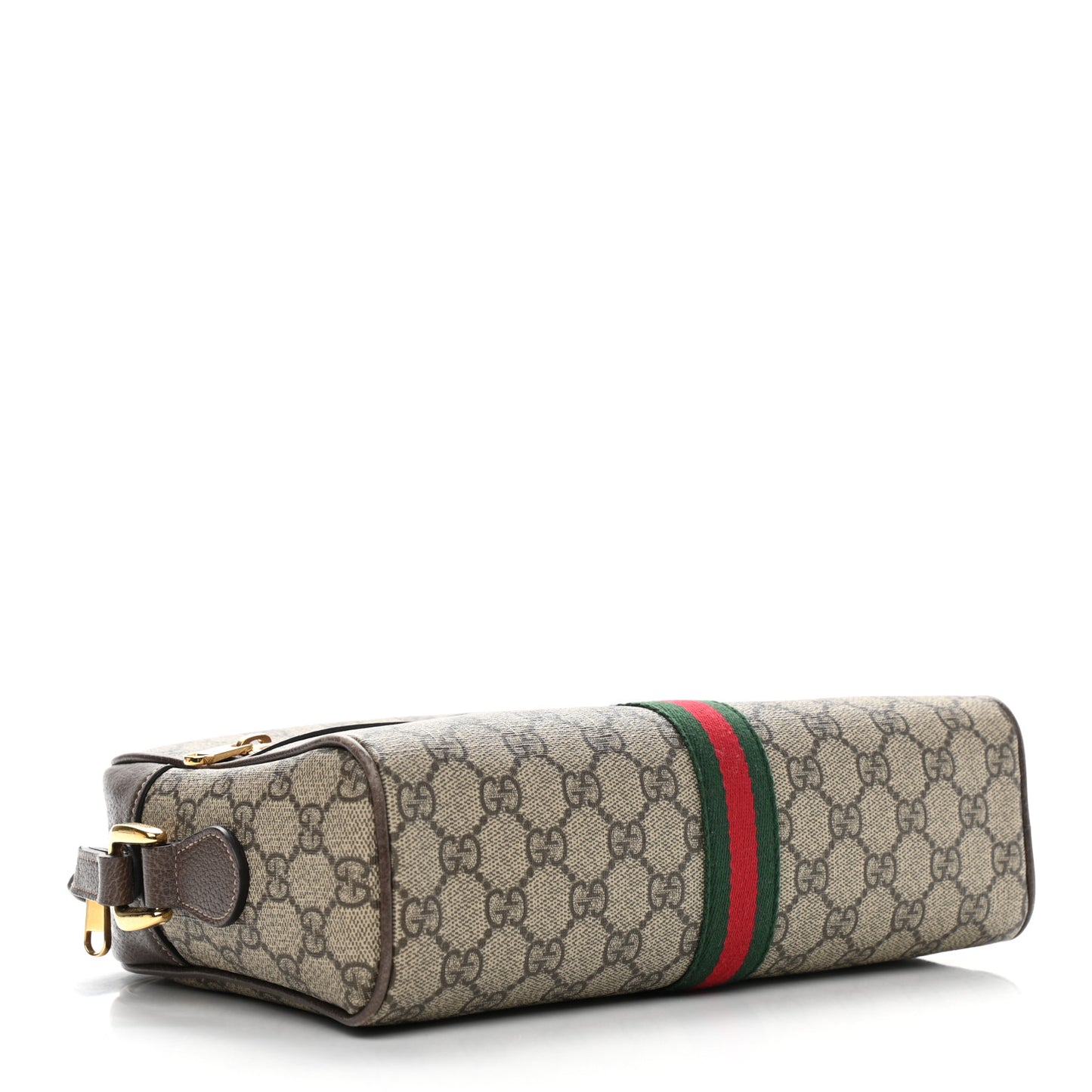 GG Supreme Monogram Web Small Ophidia Shoulder Bag Brown
