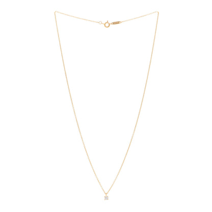 Tiffany 18K Rose Gold Diamond .12ct Solitaire Pendant Necklace 3 of 5