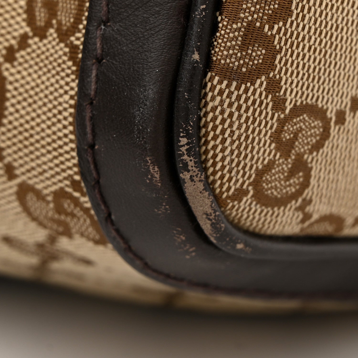Gucci Monogram Vintage Web Medium Boston Dark Brown 14 of 16
