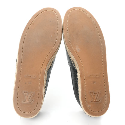 Louis Vuitton Monogram Calfskin Starboard Espadrille Flats 38 Black 6 of 9