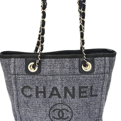Chanel Lurex Boucle Mini Deauville Tote Black 8 of 11