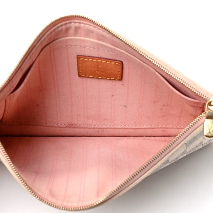 Louis Vuitton Damier Azur Neverfull MM GM Pochette Rose Ballerine 4 of 4