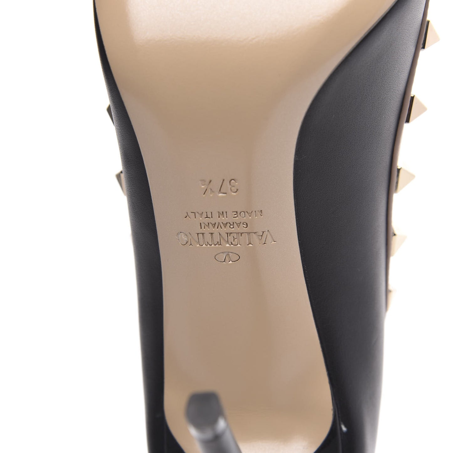 Nappa Rockstud 100mm Pumps 37.5 Black Poudre