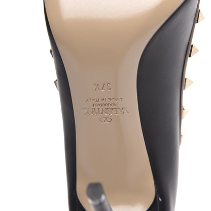 Valentino Garavani Nappa Rockstud 100mm Pumps 37.5 Black Poudre 6 of 9