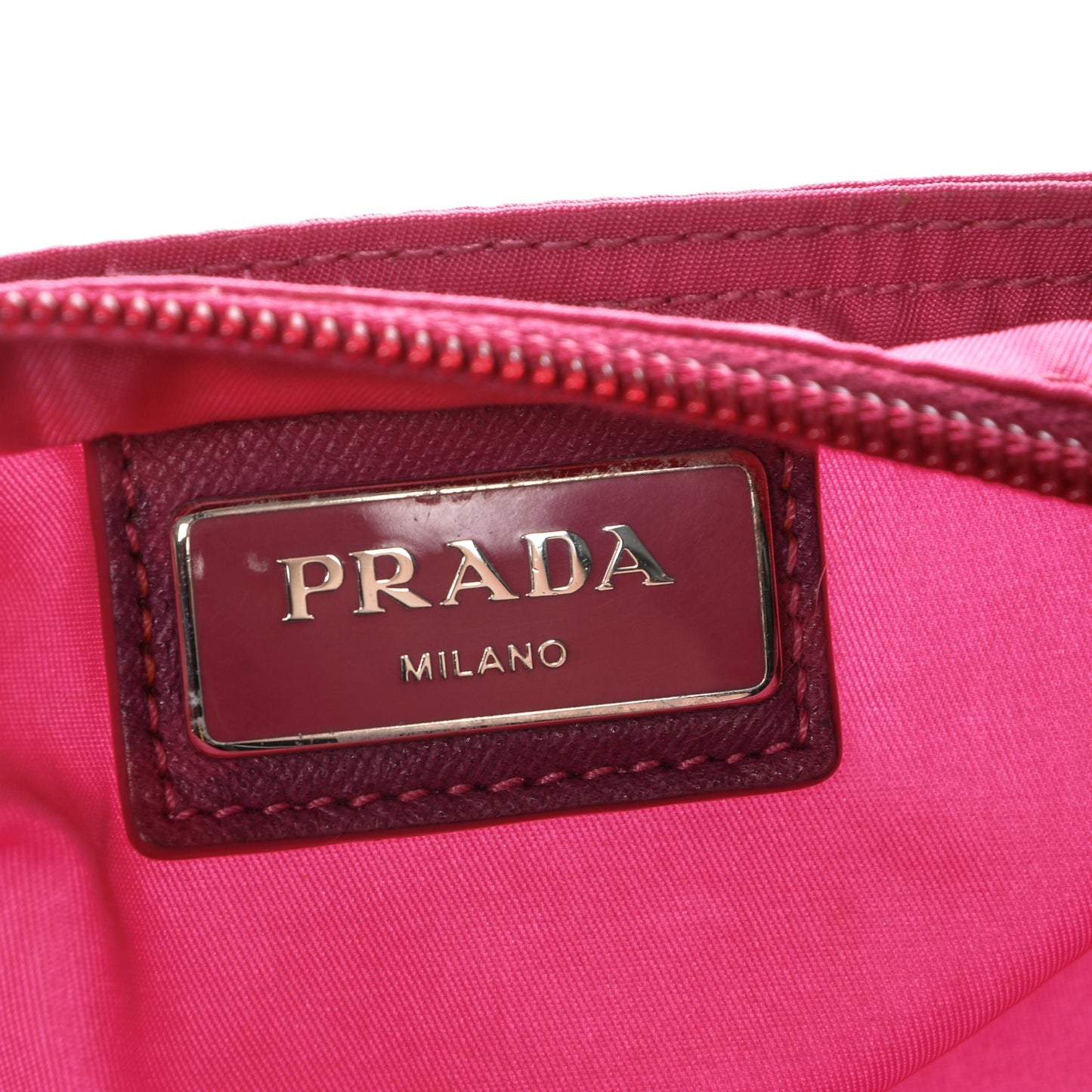 Nylon Vela Flat Messenger Bag Fuxia