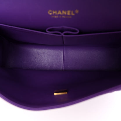 Chanel Caviar Quilted Jumbo Double Flap Purple 5 of 11