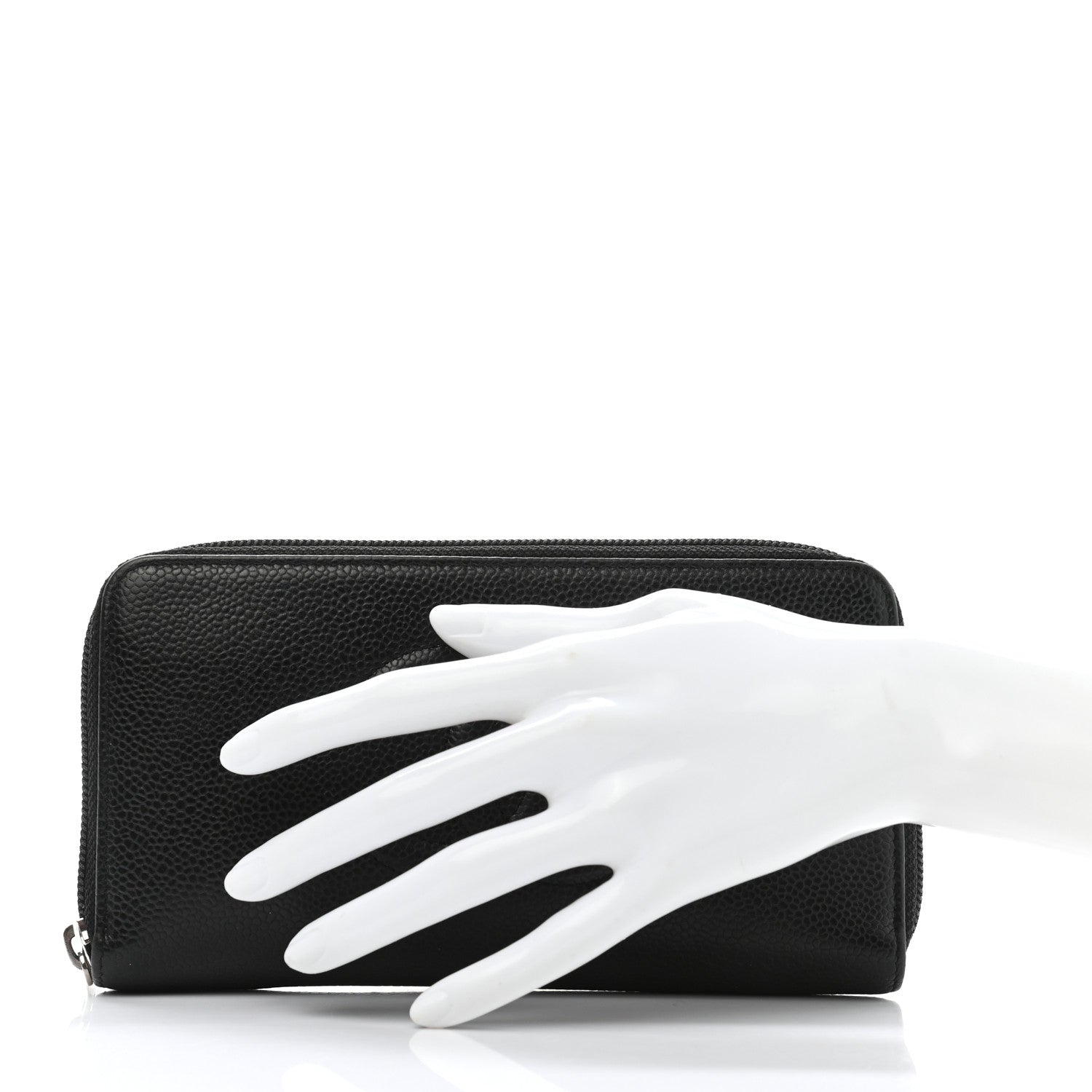 Chanel Caviar Large Timeless CC Zip Around Wallet Black 2 of 9