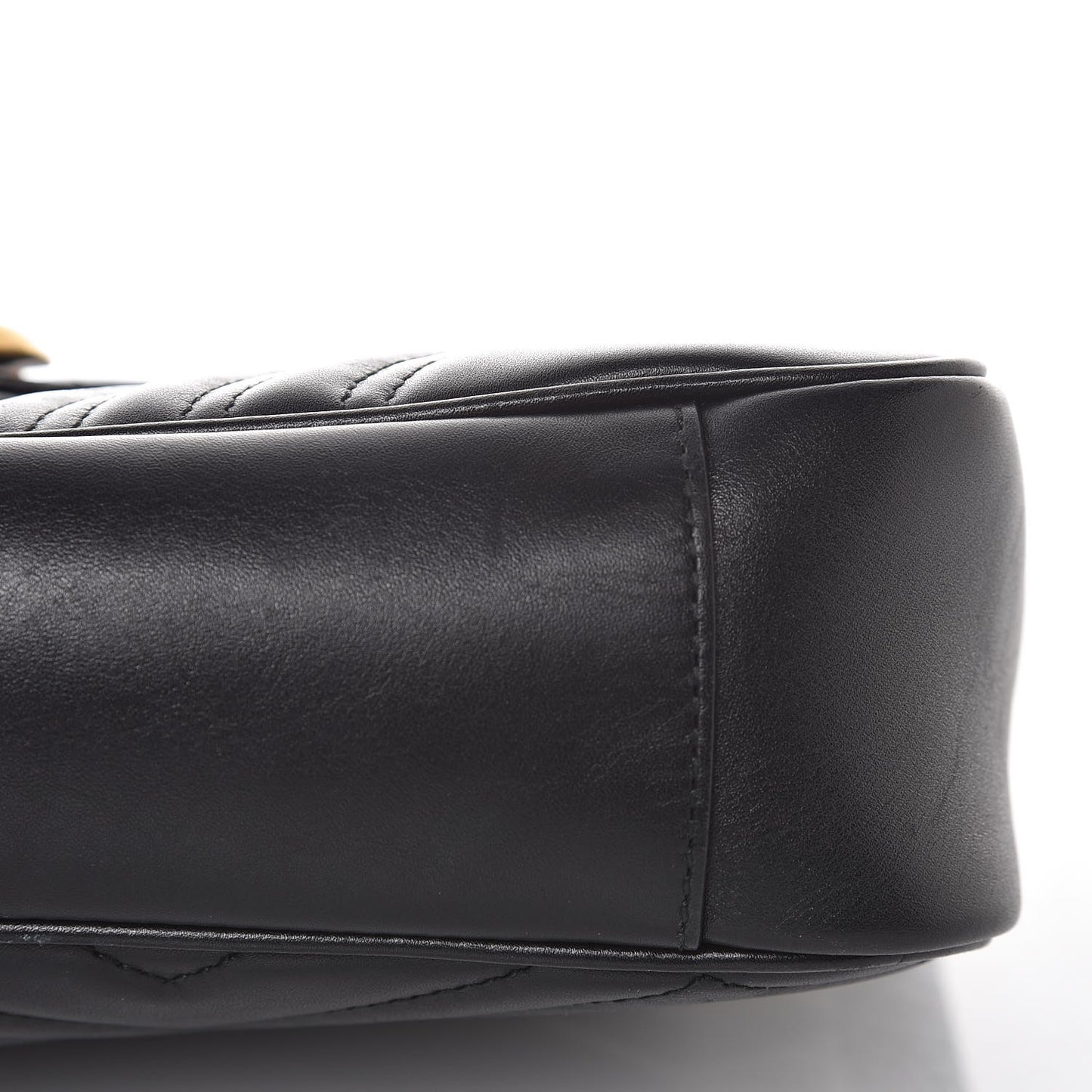 Calfskin Matelasse Medium GG Marmont Shoulder Bag Black