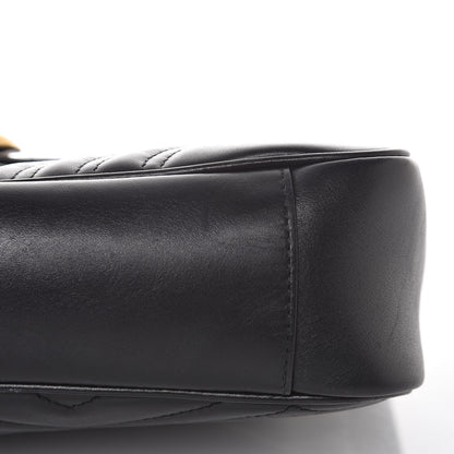 Gucci Calfskin Matelasse Medium GG Marmont Shoulder Bag Black 13 of 13