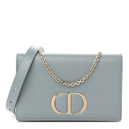 Christian Dior Calfskin 30 Montaigne 2 in 1 Pouch Cloud Blue 1 of 12