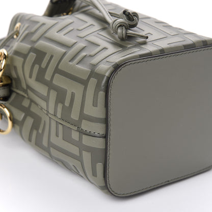 Fendi Calfskin F is Fendi FF 1974 Embossed Mini Mon Tresor Bucket Bag Moon 7 of 11
