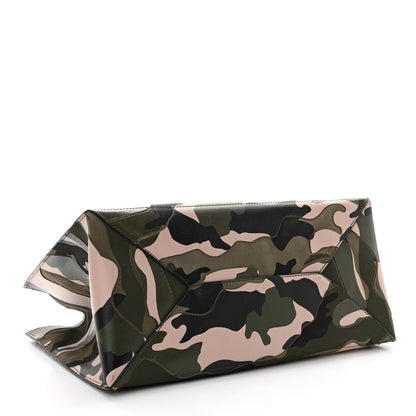 Valentino Garavani Nappa Canvas Camo Medium Rockstud Soft Tote Water Rose 4 of 16