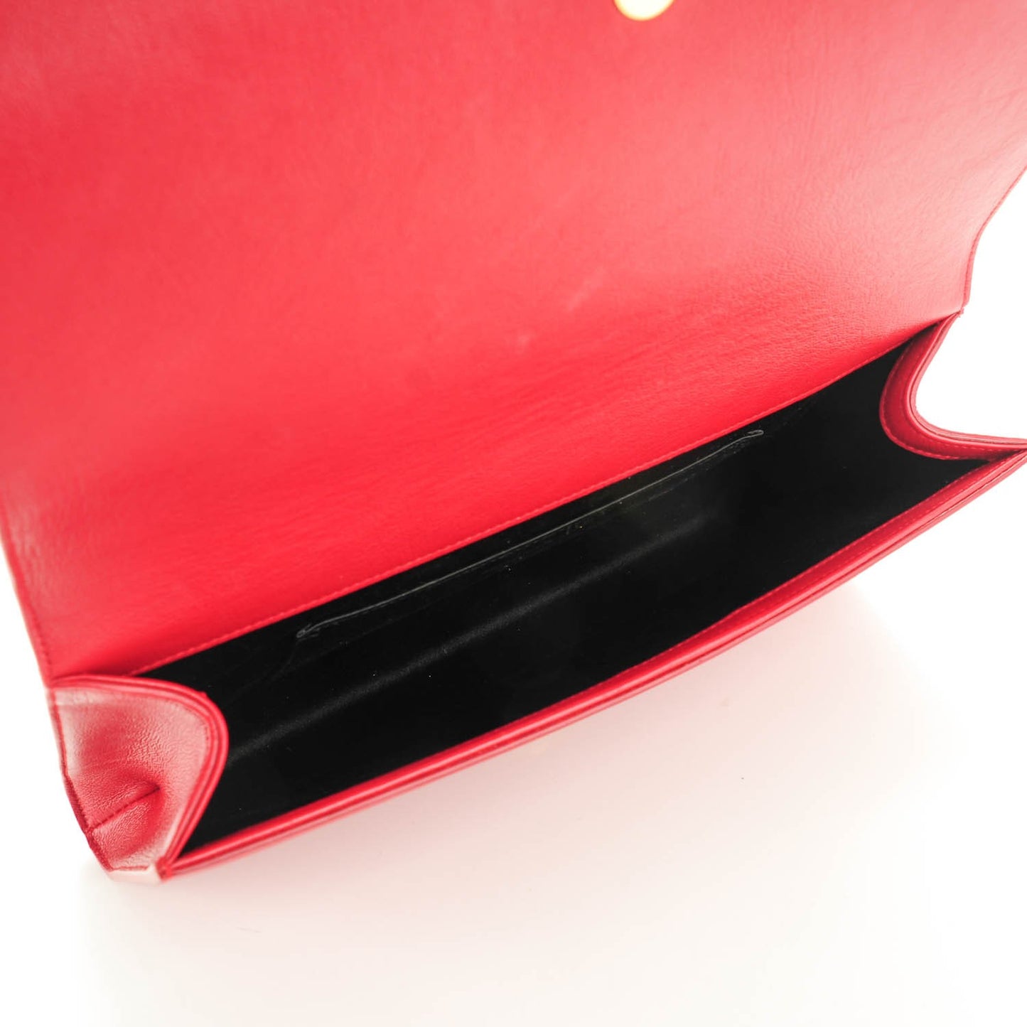 Calfskin Monogram Large Belle De Jour Clutch Rouge Orient