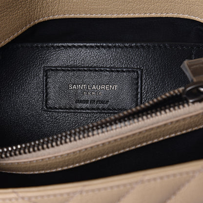 Saint Laurent Sheepskin Matelasse Monogram Medium College Bag Beige 5 of 7