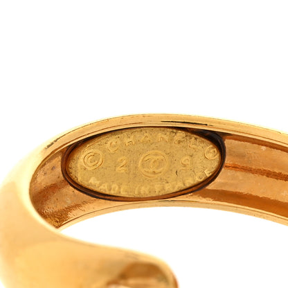 Chanel Metal CC Hoop Clip On Earrings Gold 4 of 5
