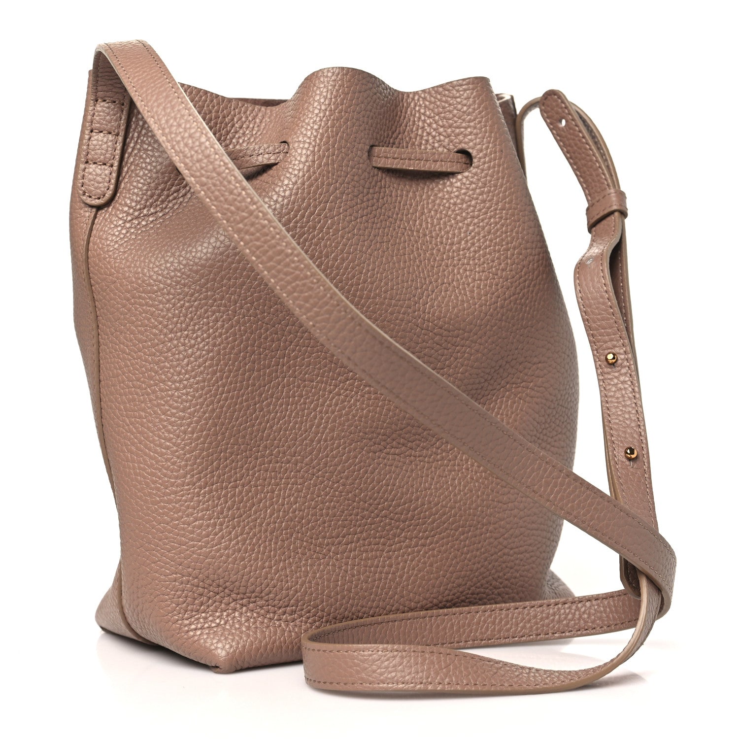 Mansur Gavriel Pebbled Calfskin Soft Mini Bucket Bag Biscotto 3 of 9