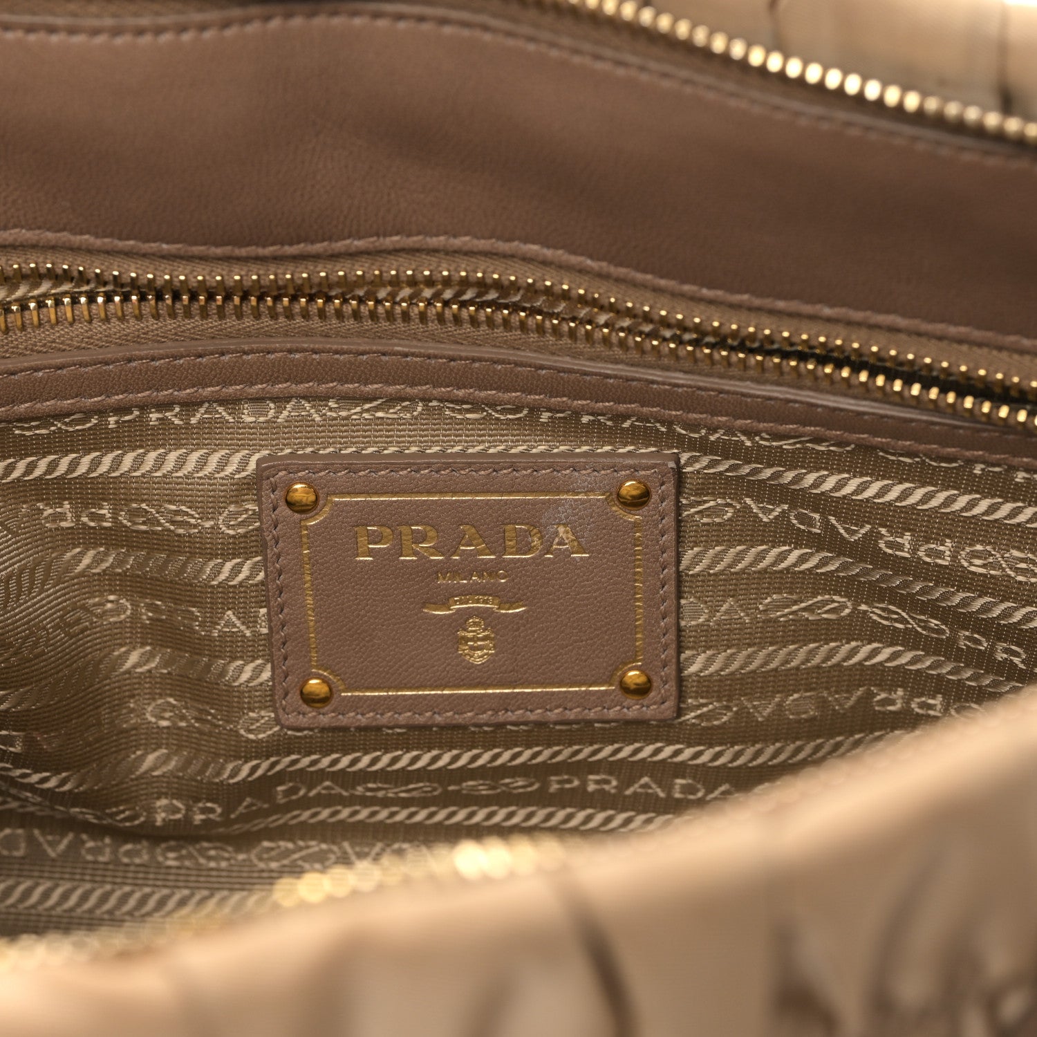 Prada Tessuto Nylon Gaufre Tote Cammello 6 of 9