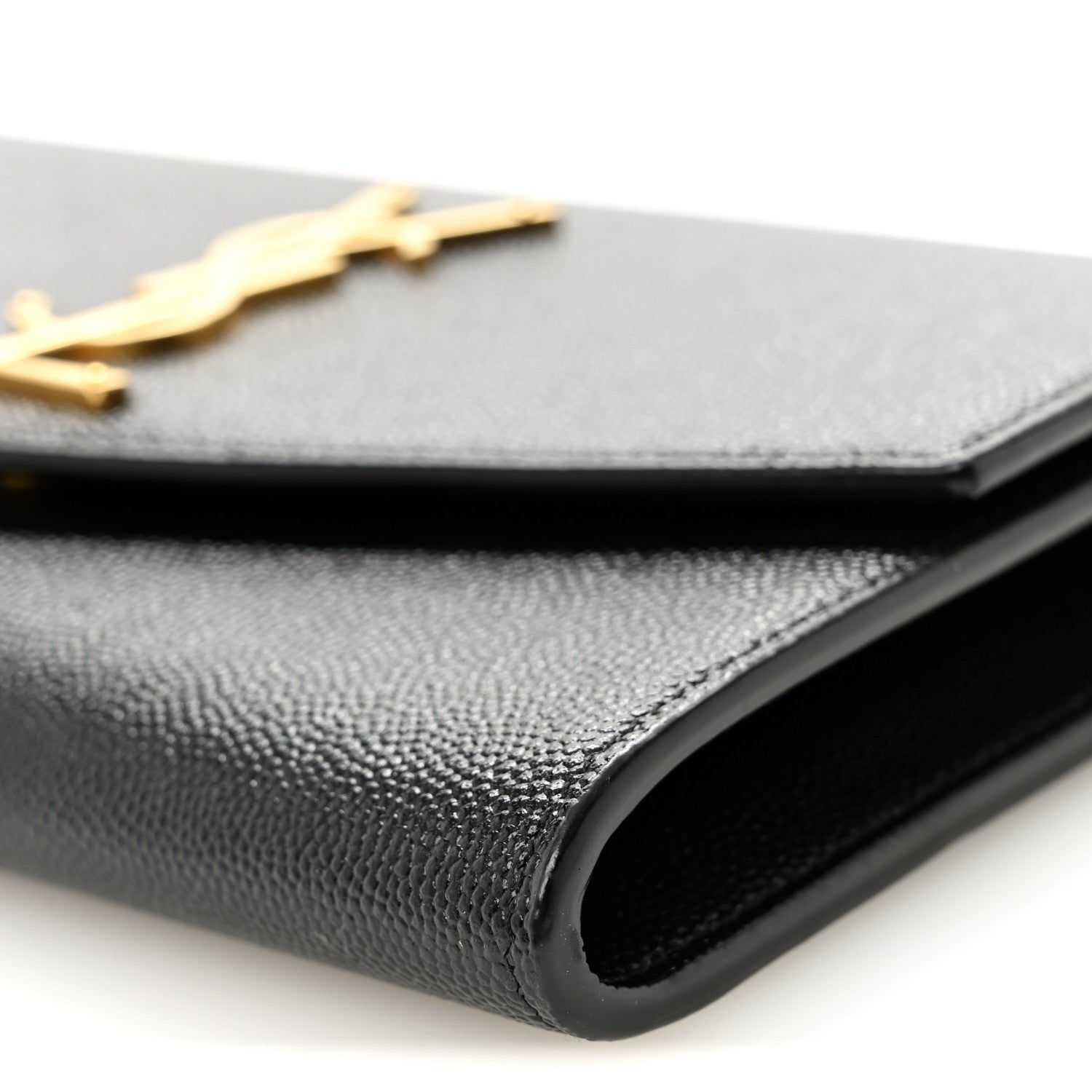 Saint Laurent Grain de Poudre Uptown Chain Wallet Black 8 of 9