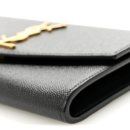 Saint Laurent Grain de Poudre Uptown Chain Wallet Black 8 of 9