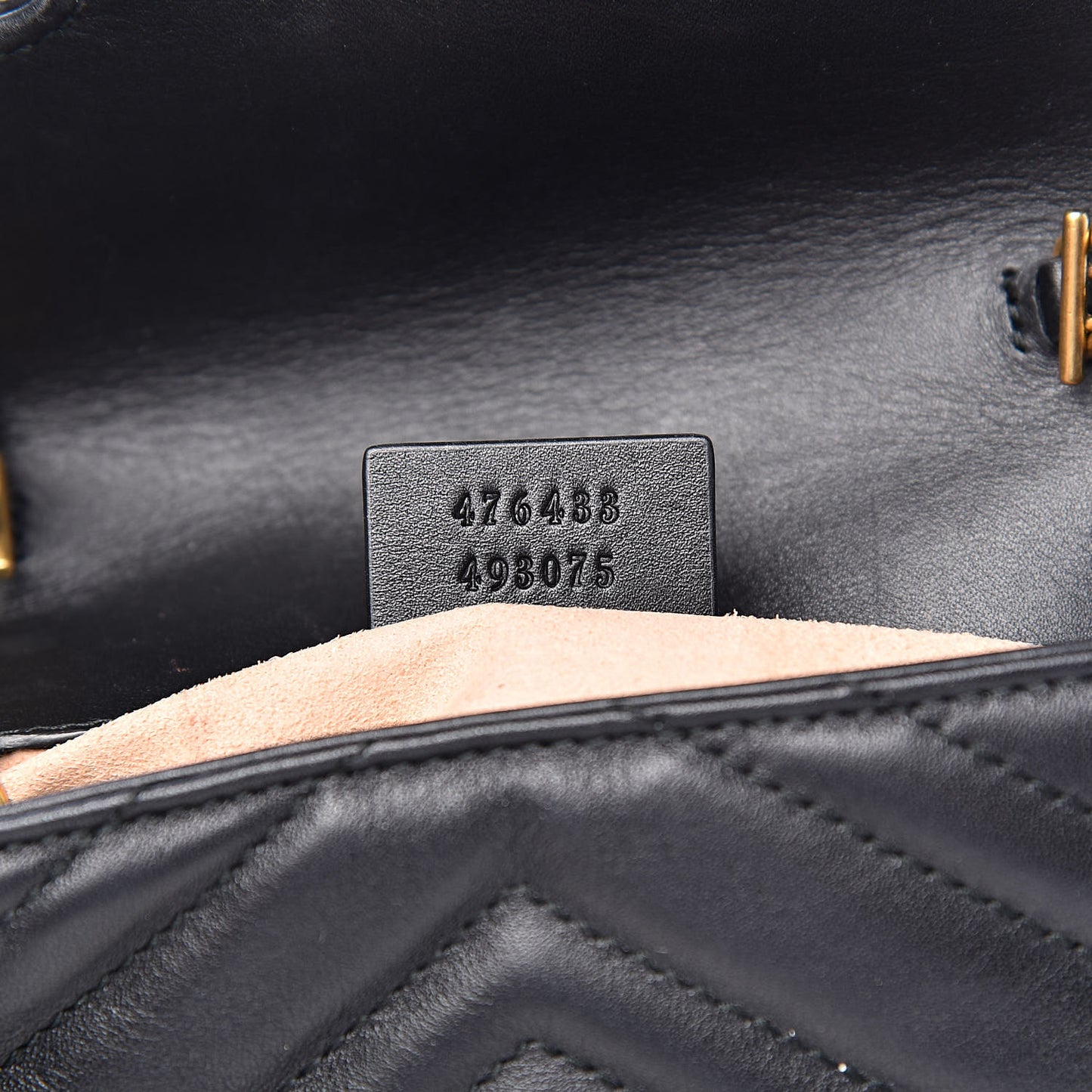 Calfskin Matelasse Super Mini GG Marmont Shoulder Bag Black