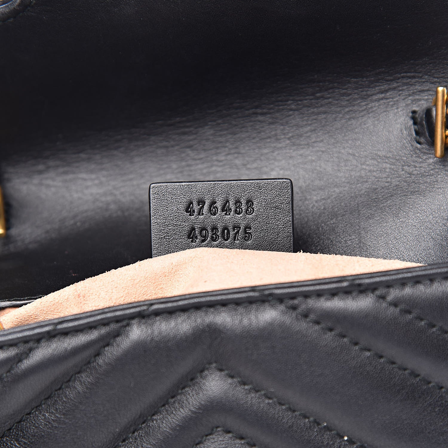 Gucci Calfskin Matelasse Super Mini GG Marmont Shoulder Bag Black 7 of 11