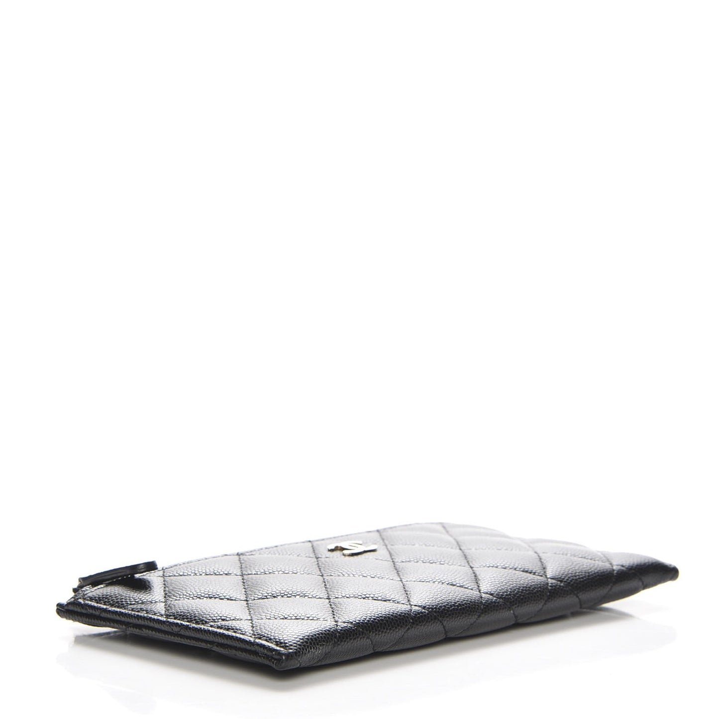 Caviar Quilted Classic Zip Pouch Black