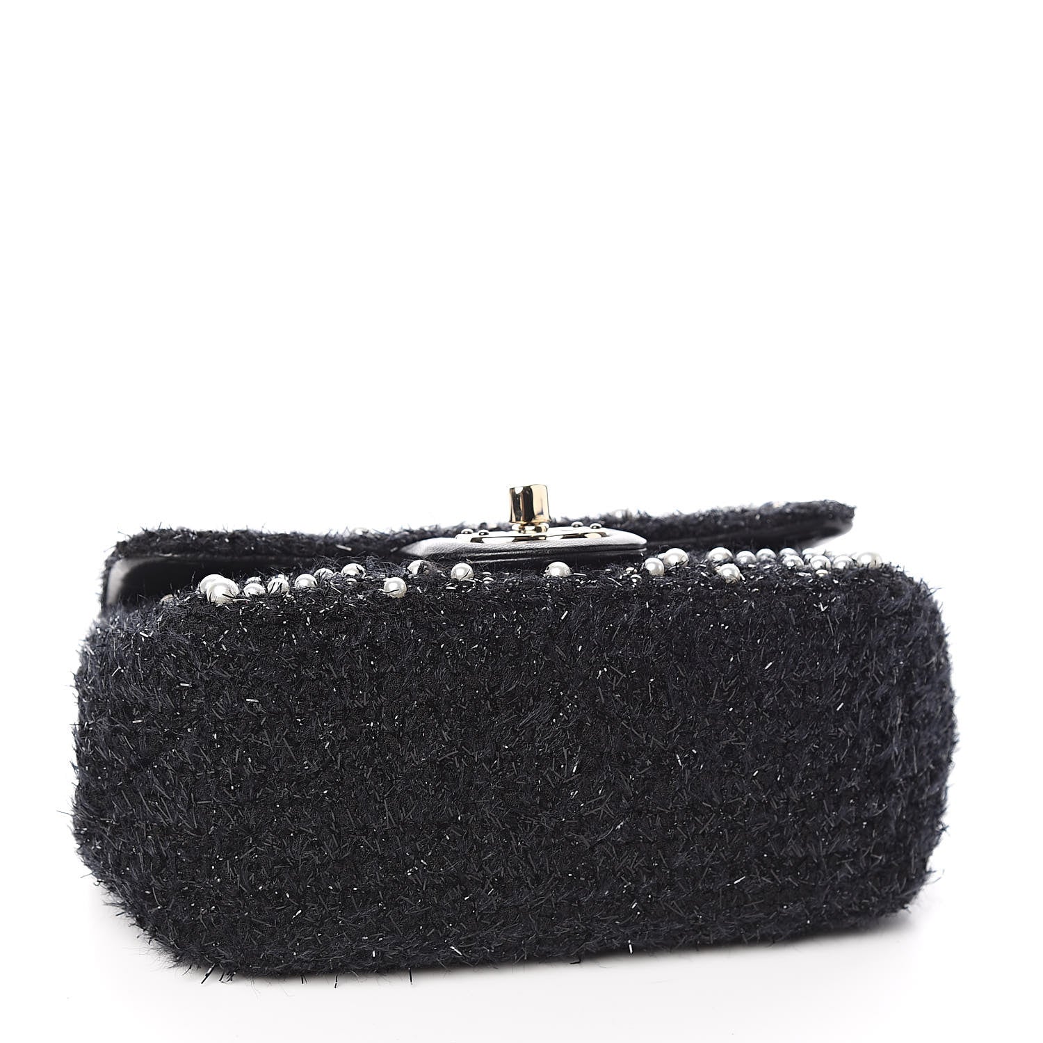 Chanel Tweed Pearl Mini Cosmos Flap Black 4 of 10