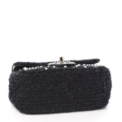 Chanel Tweed Pearl Mini Cosmos Flap Black 4 of 10