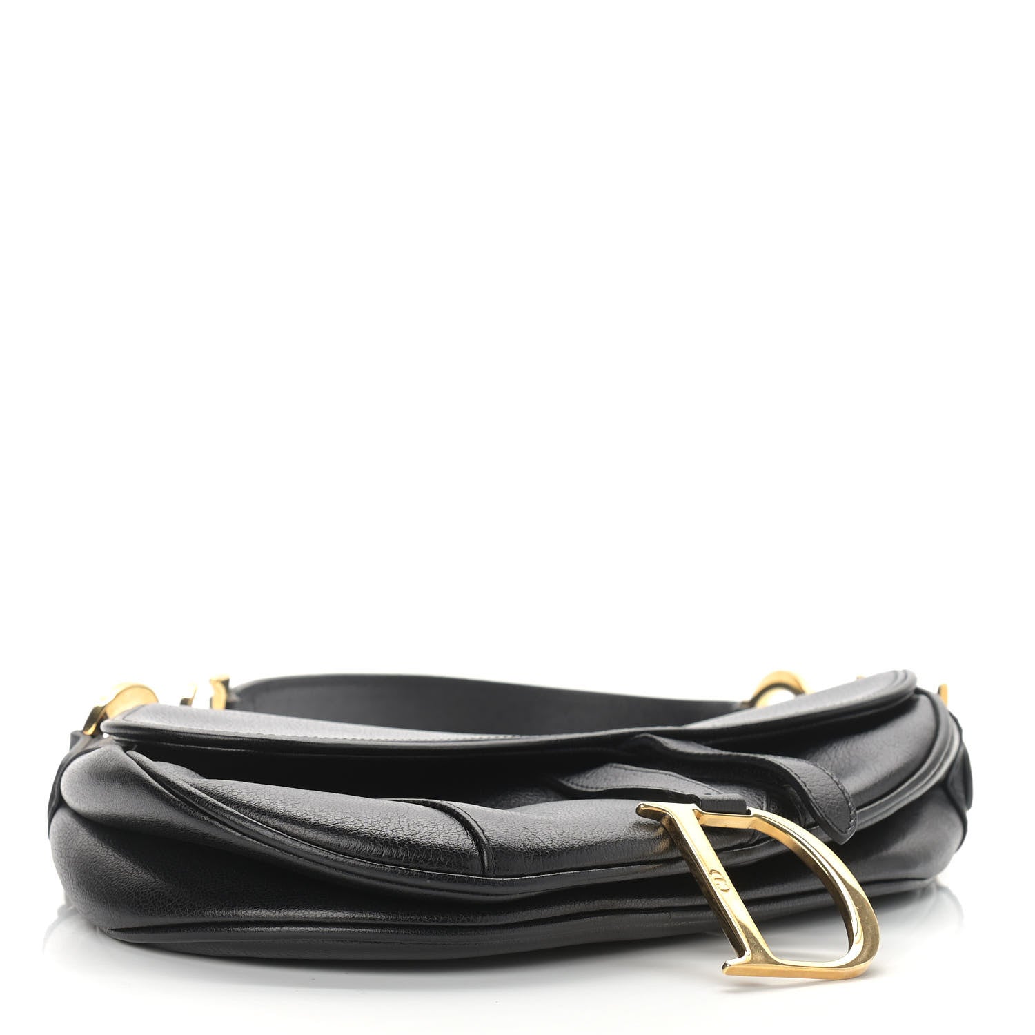 Christian Dior Calfskin Saddle Bag Black 4 of 9