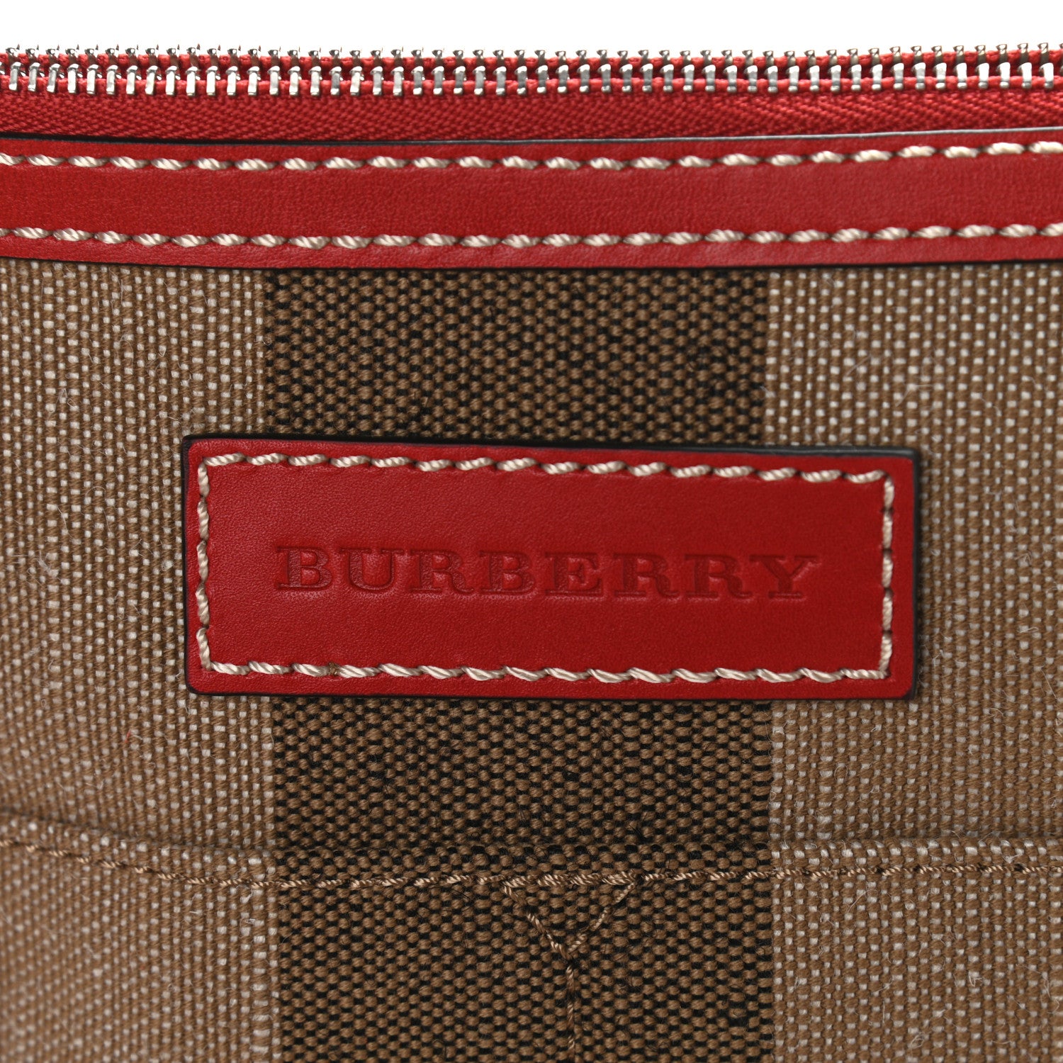 Burberry Canvas Mega Check Medium Ashby Hobo Cadmium Red 6 of 13