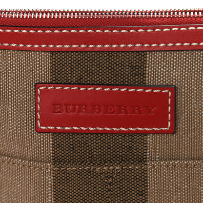 Burberry Canvas Mega Check Medium Ashby Hobo Cadmium Red 6 of 13