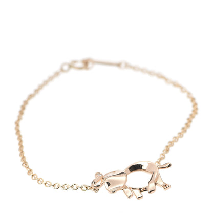 Tiffany 18K Rose Gold Diamond Save the Wild Elephant Bracelet 1 of 6