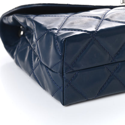 Chanel Vinyl Quilted In the Business Flap Bag Navy Blue 9 of 10