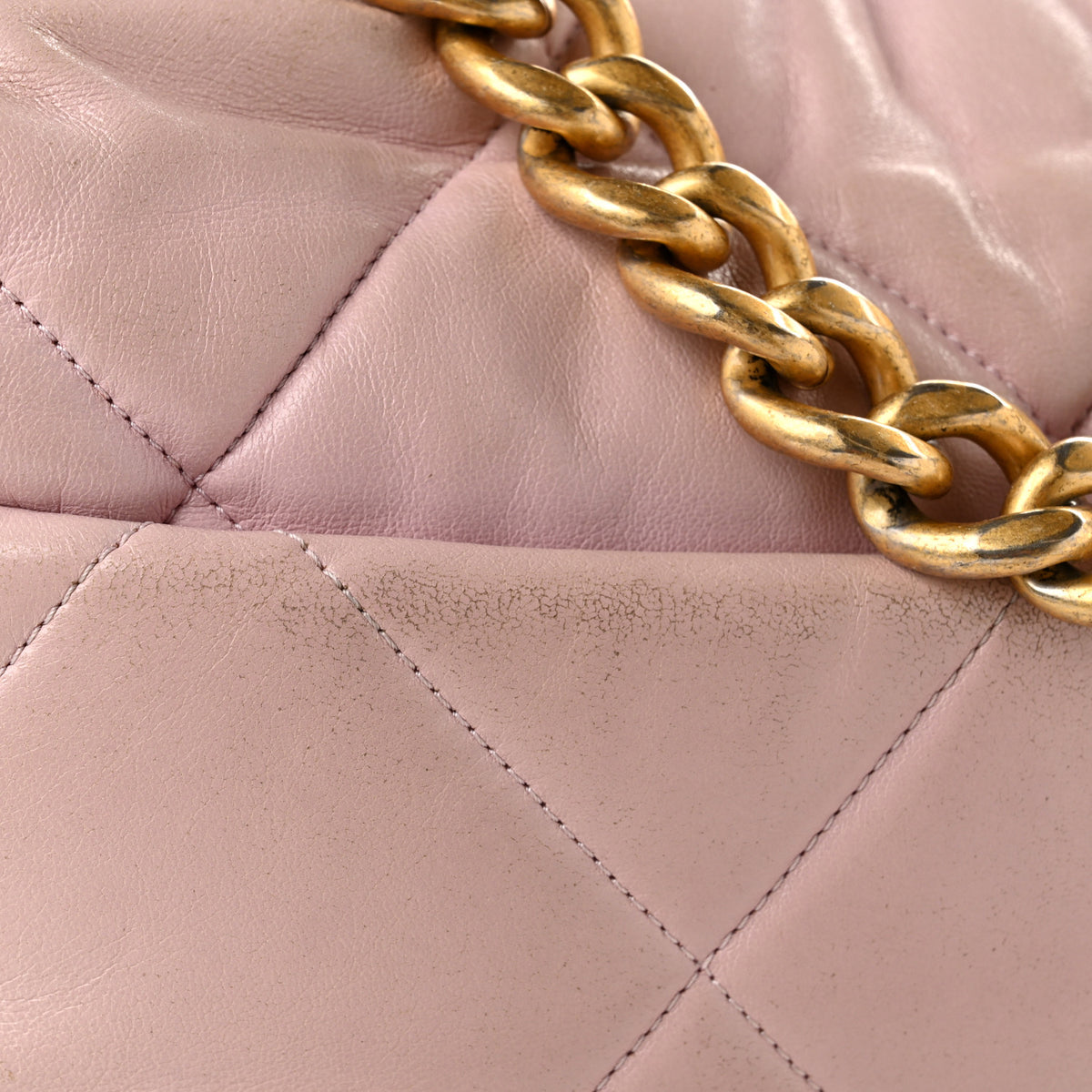 Lambskin Quilted Large Chanel 19 Flap Light Pink