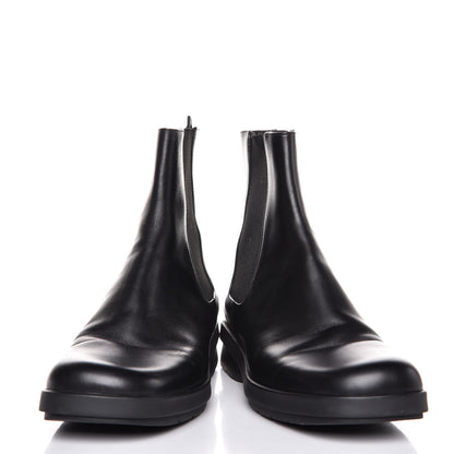 Gucci Mens Calfskin Web Ankle Boots 8.5 Black 9 of 11