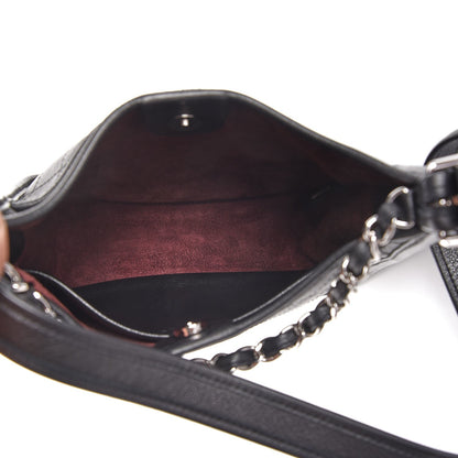 Chanel Calfskin Quilted Jungle Stroll Hobo Bag Black 5 of 8